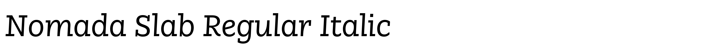 Nomada Slab Regular Italic